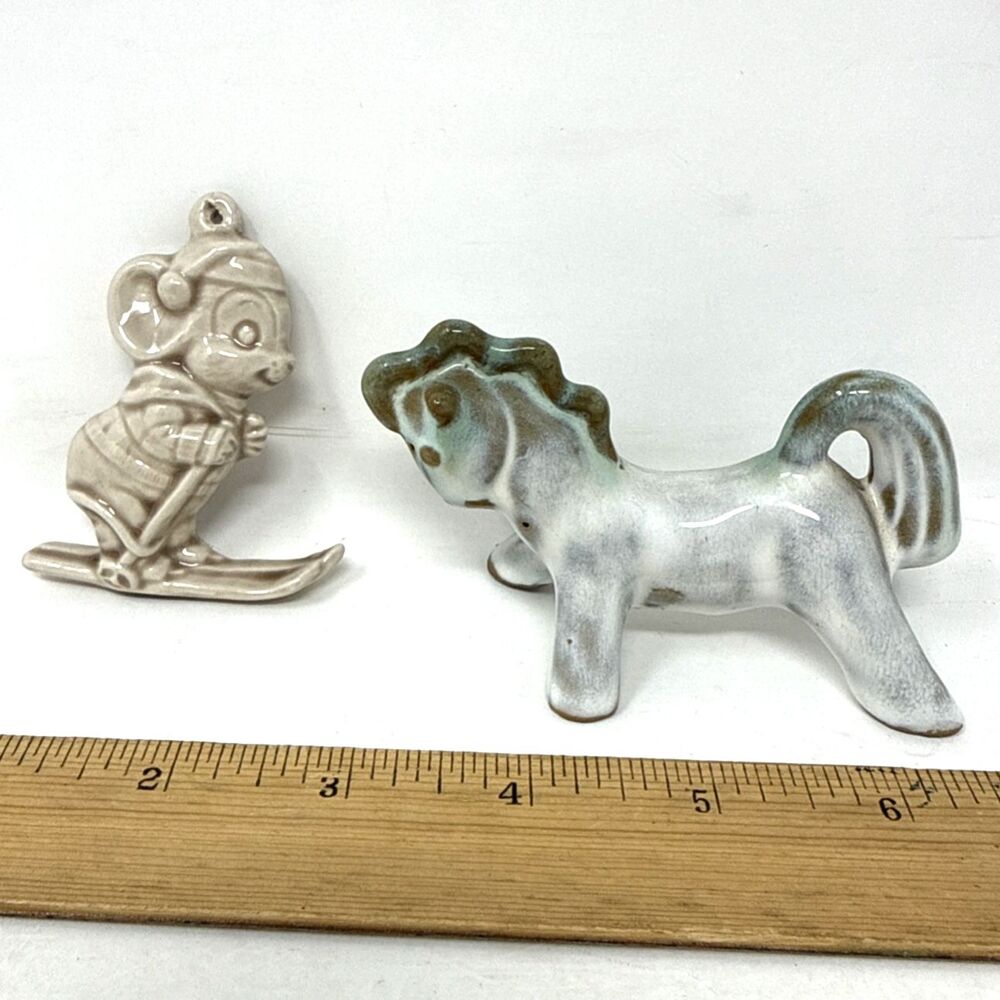 Junk Drawer Lot VTG Tin Bottle Miniature Metal Desk Cash Register Ceramic Horse - Picture 13 of 16